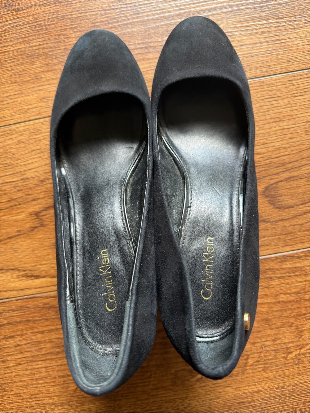 Calvin Klein Casey Black Pumps Block Heel Size 7